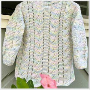 Handmade Hand Knitted Sweater Girl Clothes Children 3-5 Years Old Summer Blouse